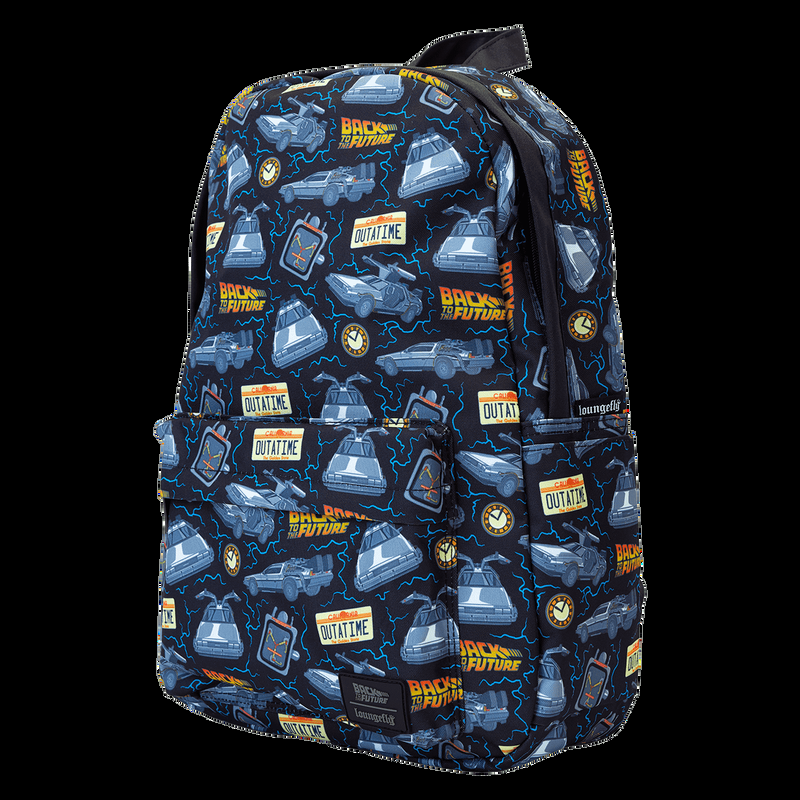 Loungefly Back To The Future 40th Anniversary All-Over Print Full-Size Backpack