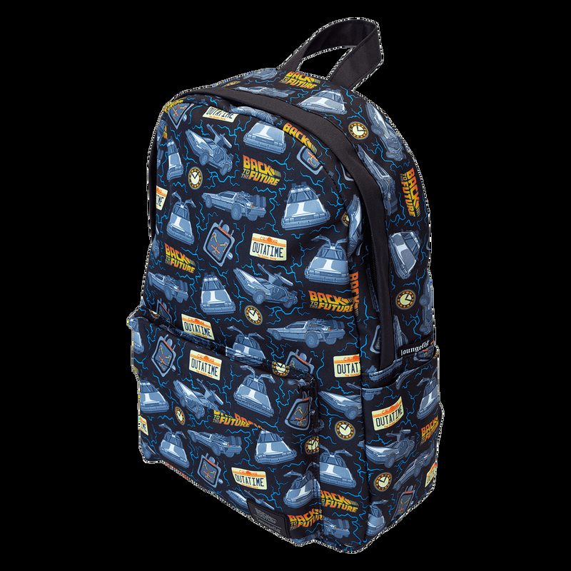 Loungefly Back To The Future 40th Anniversary All-Over Print Full-Size Backpack