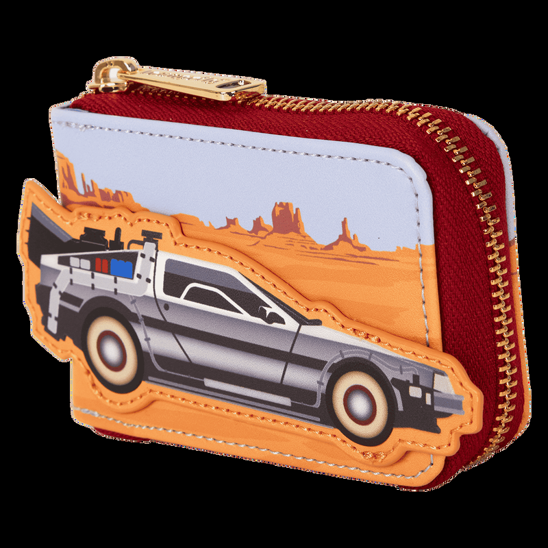 Loungefly Back To The Future 40th Anniversary Time Machine Accordion Wallet