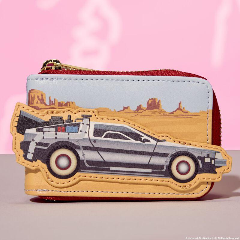loungefly Back To The Future 40th Anniversary Time Machine Accordion Wallet