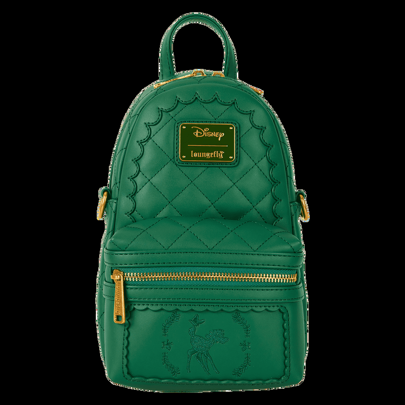 Loungefly Bambi Quilted Texture Convertible Sling Crossbody Bag With Coin Bag