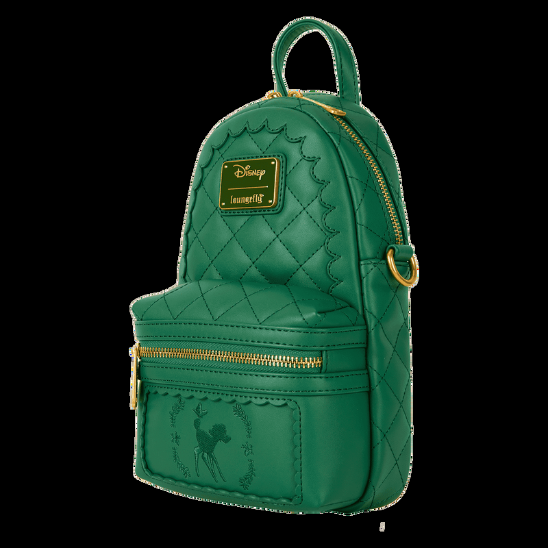 Loungefly Bambi Quilted Texture Convertible Sling Crossbody Bag With Coin Bag