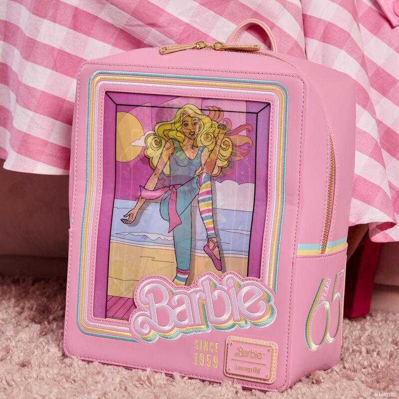 loungefly Barbie™ 65th Anniversary Doll Box Triple Lenticular Mini Backpack