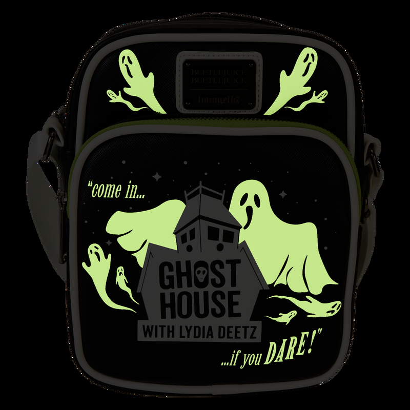 Loungefly Beetlejuice Beetlejuice Ghost House Glow Crossbody Bag