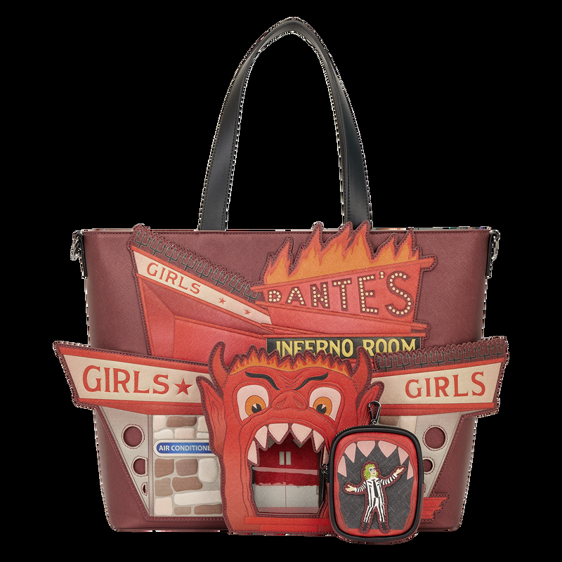 Loungefly Beetlejuice Dante's Inferno Room Tote Crossbody Bag With Coin Bag