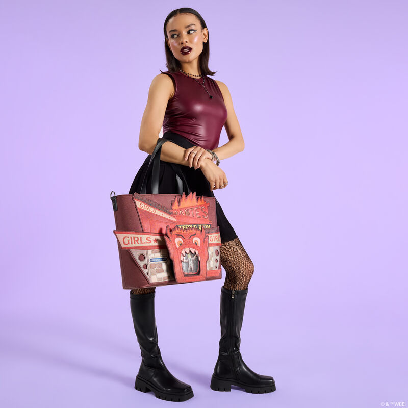 loungefly Beetlejuice Dante's Inferno Room Tote Crossbody Bag with Coin Bag