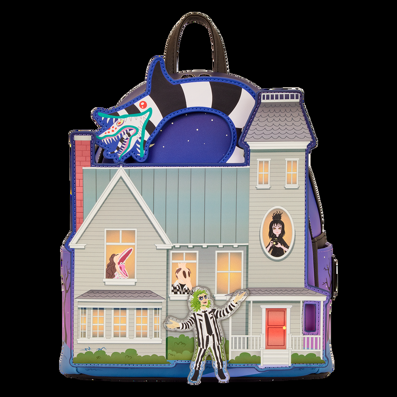 Loungefly Beetlejuice Deetz House Glow Mini Backpack