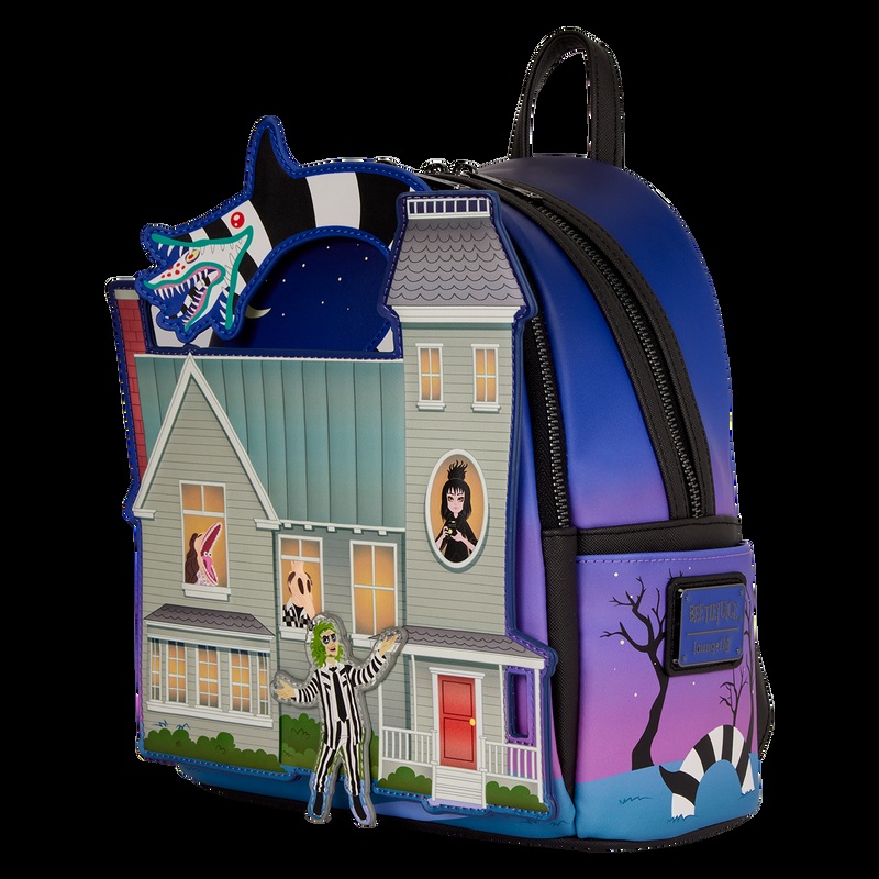 Loungefly Beetlejuice Deetz House Glow Mini Backpack