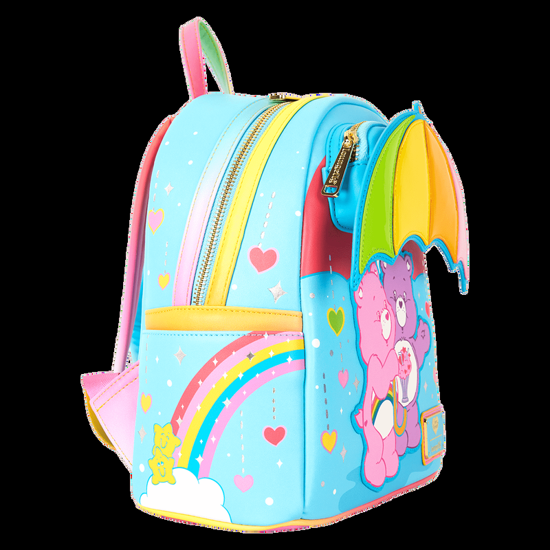 Loungefly Care Bears Cheer Bear & Share Bear Rainbow Umbrella Mini Backpack