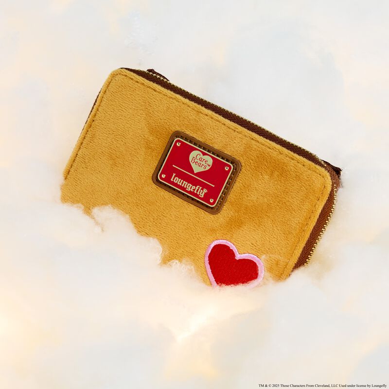 Loungefly Care Bears Exclusive Tenderheart Bear Plush Cosplay Zip Around Wallet