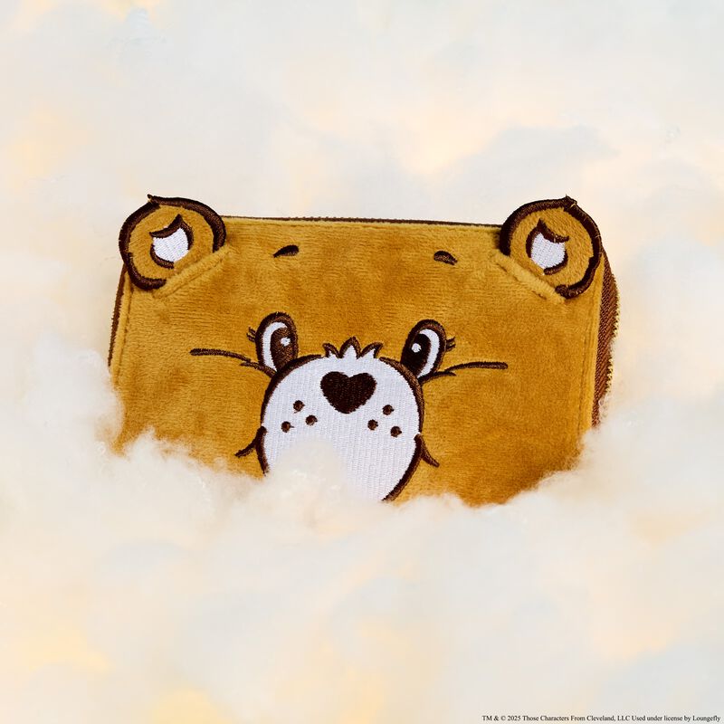loungefly Care Bears Exclusive Tenderheart Bear Plush Cosplay Zip Around Wallet