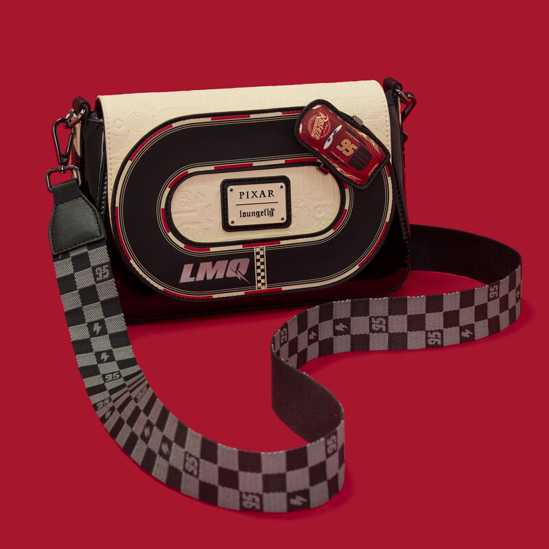 Loungefly Cars Lightning McQueen Racetrack Crossbody Bag