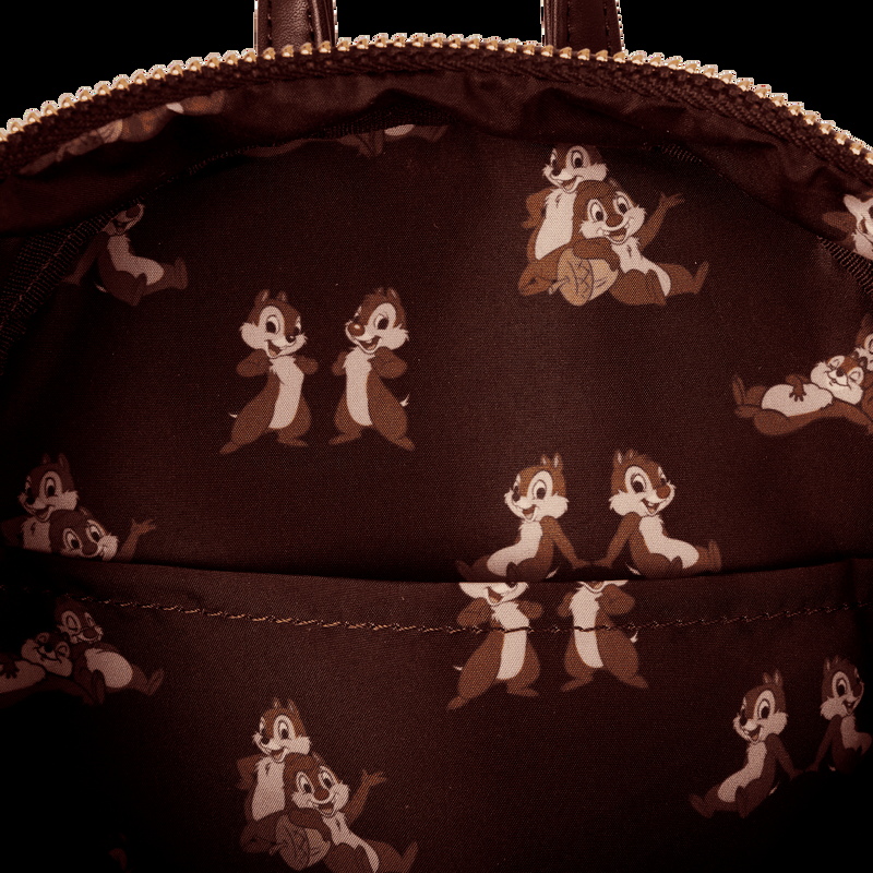 Loungefly Chip 'n' Dale Acorn Quilted Texture Mini Backpack