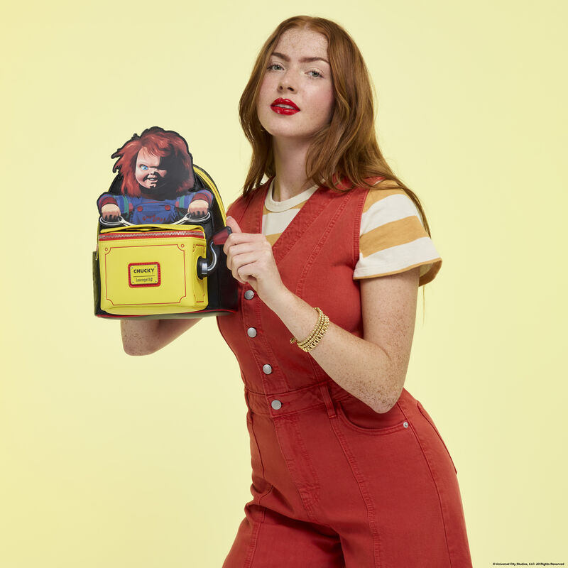 loungefly Chucky Pop-Up Clown Cosplay Mini Backpack