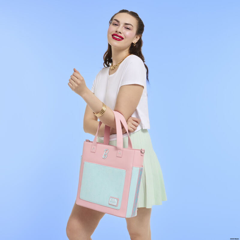 loungefly Classic Barbie Terry Cloth Convertible Backpack & Tote Crossbody Bag