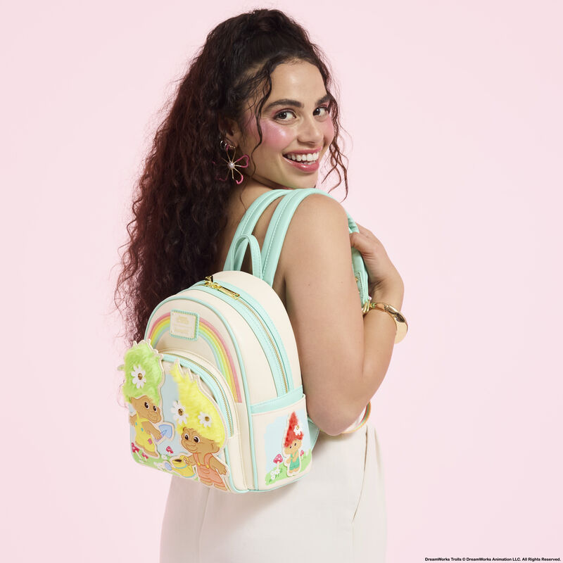Loungefly Classic Trolls Plush Glitter Mini Backpack