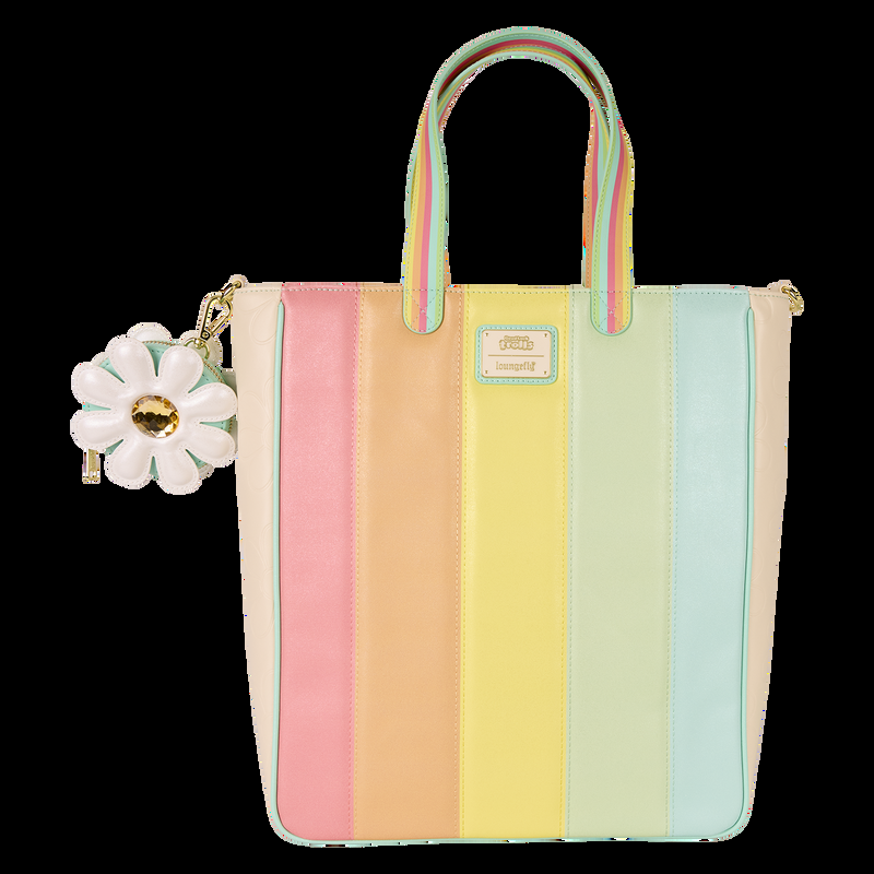 Loungefly Classic Trolls Plush Glitter Tote Crossbody Bag With Coin Bag