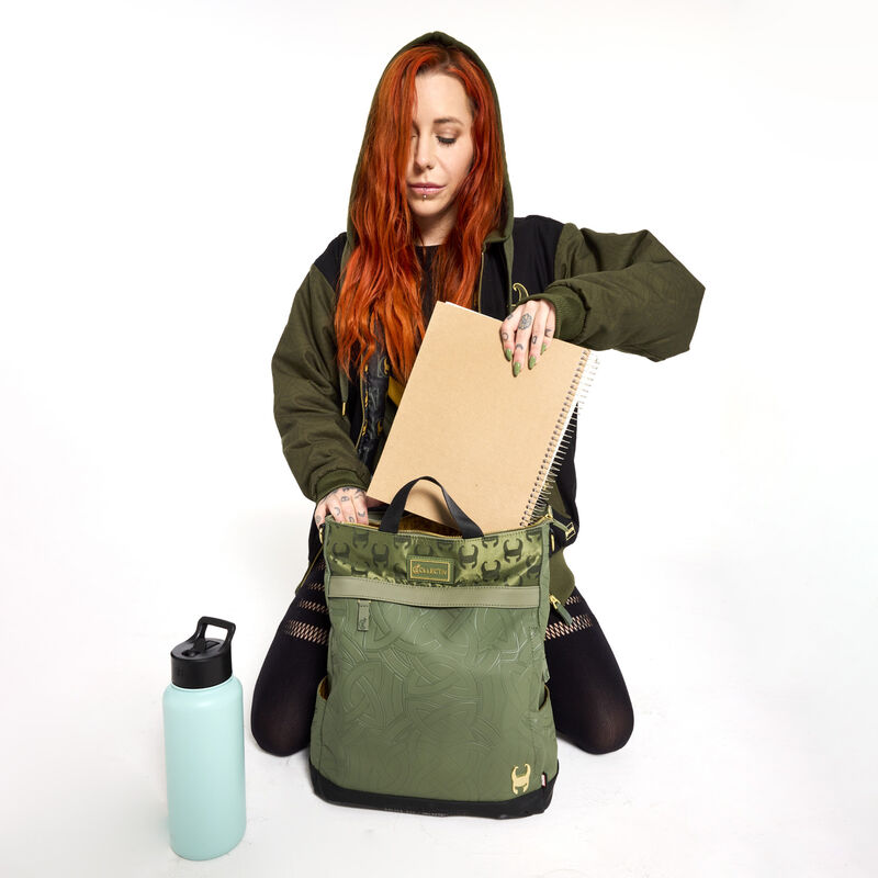 Loungefly COLLECTIV Marvel Loki The CREATIV Convertible Backpack & Tote Crossbody Bag