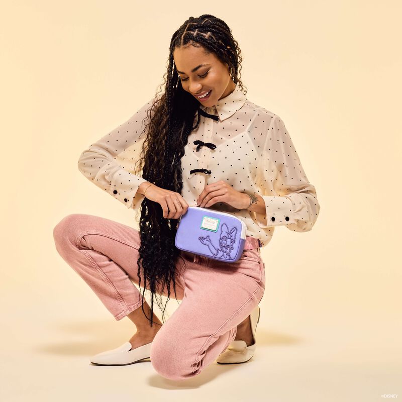 loungefly Daisy Duck 85th Anniversary Sling Crossbody Bag with Coin Bag