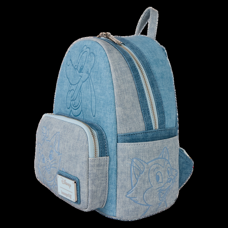 Loungefly Disney Dogs & Cats Faux Denim Mini Backpack