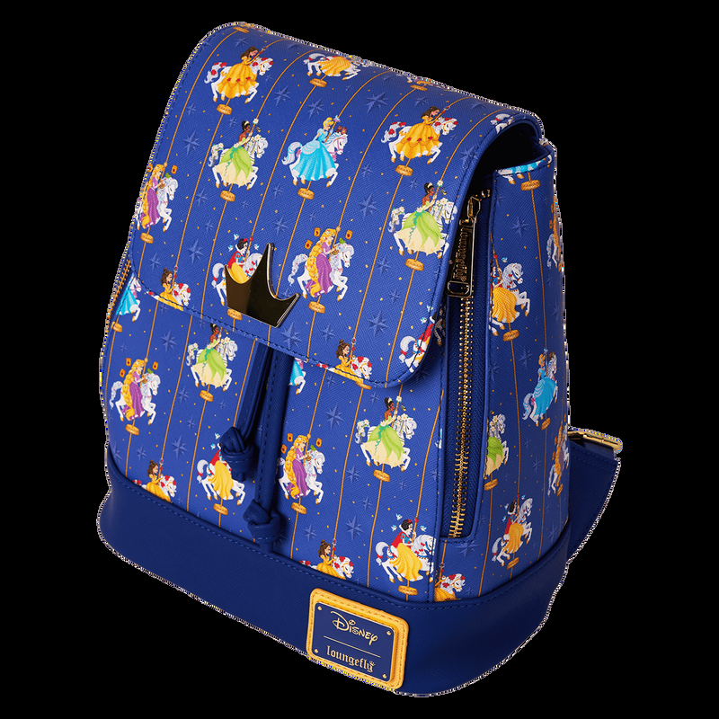 Loungefly Disney Princess Carousel All-Over Print Drawstring Mini Backpack