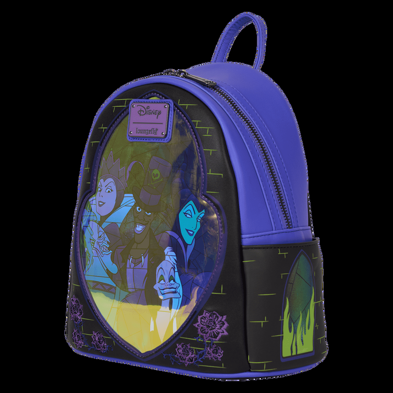 Loungefly Disney Villains Exclusive Stained Glass Glow Mini Backpack