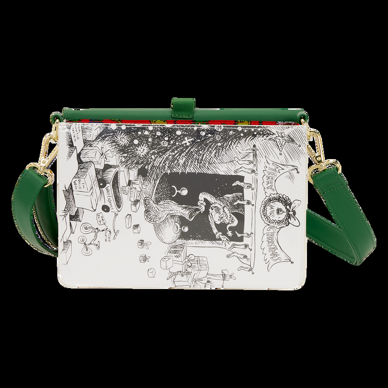 Loungefly Dr. Seuss How The Grinch Stole Christmas Holiday Color-In Crossbody Bag