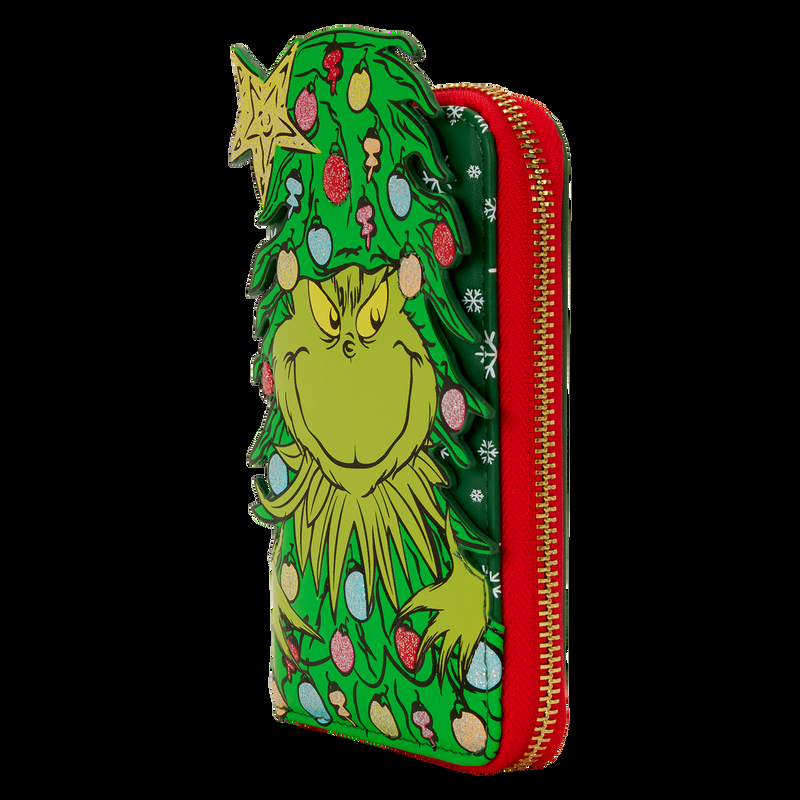 Loungefly Dr. Seuss How The Grinch Stole Christmas Tree Zip Around Wallet