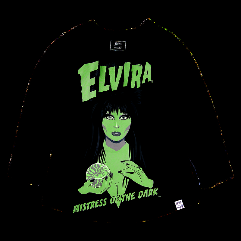 Loungefly Elvira Mistress Of The Dark Glow Unisex Raglan Tee