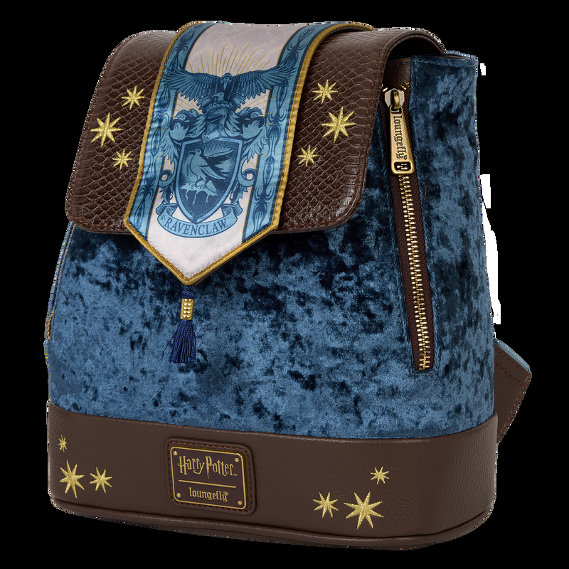 Loungefly Exclusive Harry Potter Ravenclaw Banner Velvet Mini Backpack