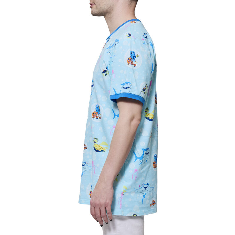 loungefly Finding Nemo 20th Anniversary Bubbles All-Over Print Unisex Ringer Tee