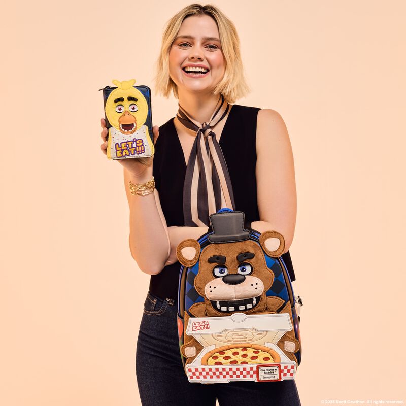 Loungefly Five Nights At Freddy's Freddy Fazbear Plush Cosplay Lenticular Mini Backpack