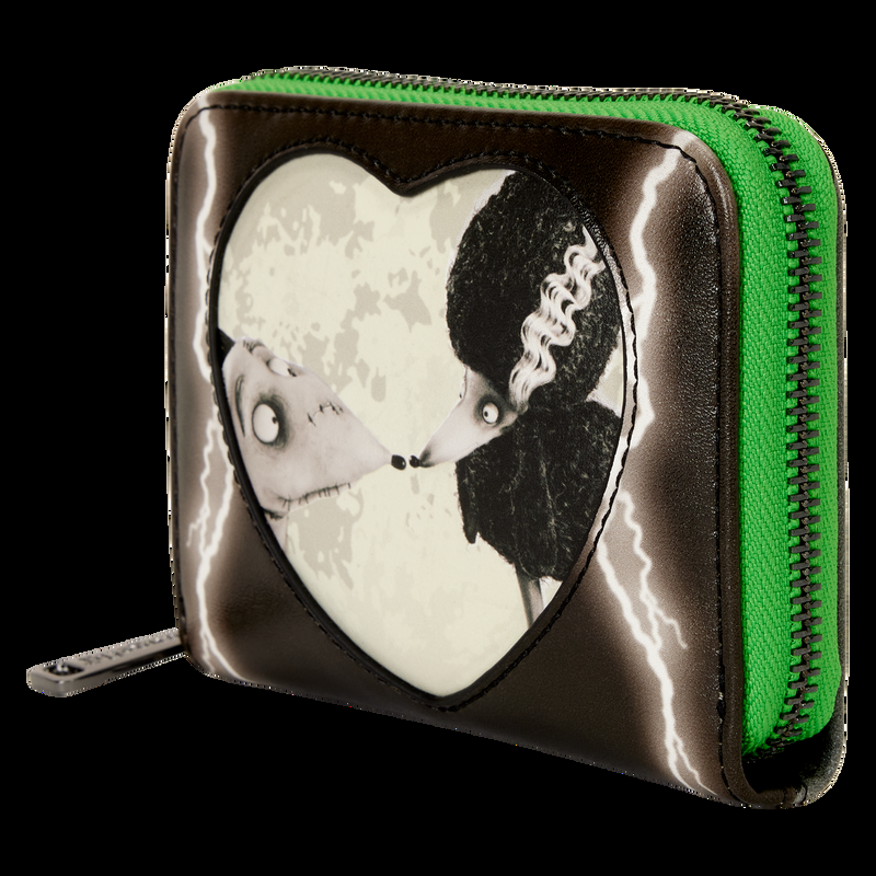 Loungefly Frankenweenie Sparky & Persephone Glow Zip Around Wallet