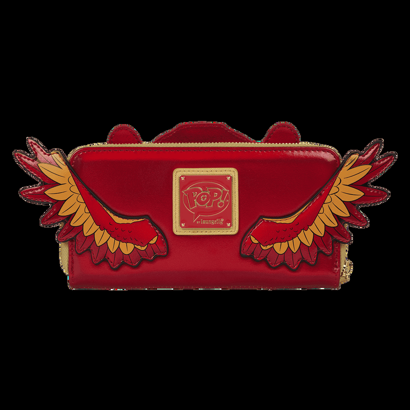 loungefly Funko Pop By Loungefly Harry Potter Exclusive Fawkes Phoenix Cosplay Zip Around Wallet