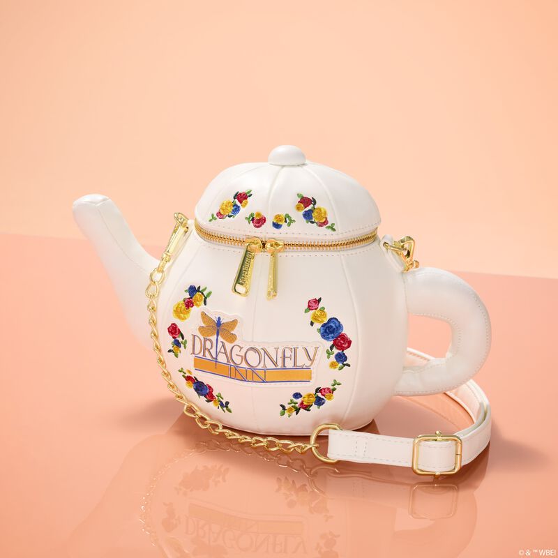 loungefly Gilmore Girls Dragonfly Inn Figural Teapot Crossbody Bag