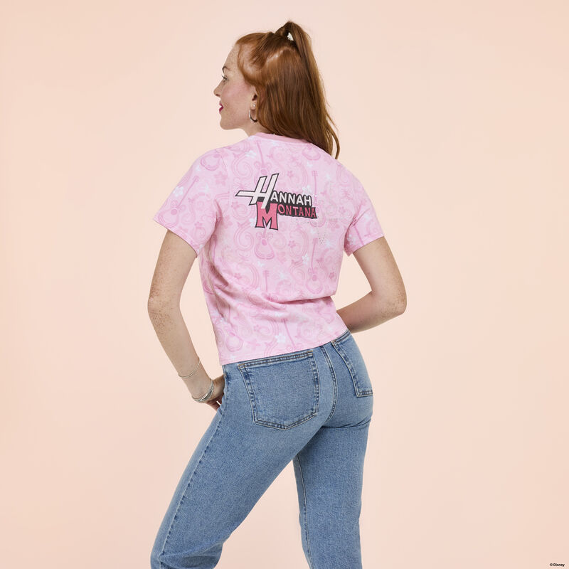 Loungefly Hannah Montana Drawstring Hem All-Over Print Unisex Tee