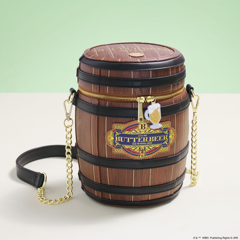 loungefly Harry Potter Butterbeer Barrel Scented Figural Crossbody Bag