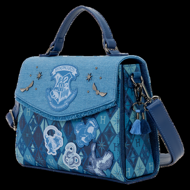 Loungefly Harry Potter Hogwarts Denim Crossbody Bag
