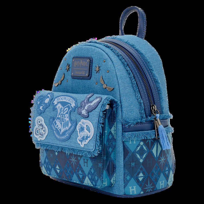 Loungefly Harry Potter Hogwarts Denim Mini Backpack