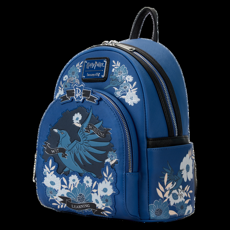 Loungefly Harry Potter Ravenclaw House Floral Tattoo Mini Backpack