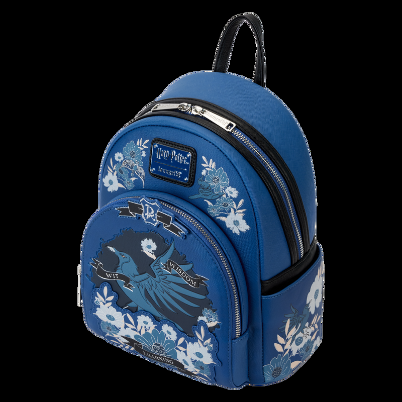 Loungefly Harry Potter Ravenclaw House Floral Tattoo Mini Backpack