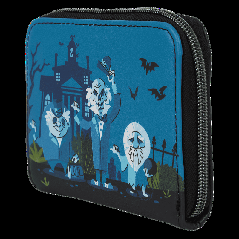 Loungefly Haunted Mansion Exclusive Hitchhiking Ghosts Zip Around Wallet
