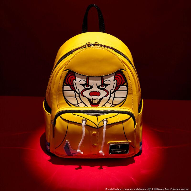 loungefly It Pennywise Raincoat Cosplay Glow Mini Backpack