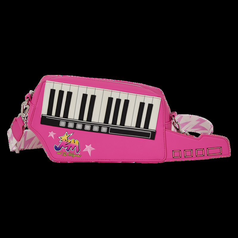 Loungefly Jem And The Holograms Figural Keytar Glow Crossbody Bag