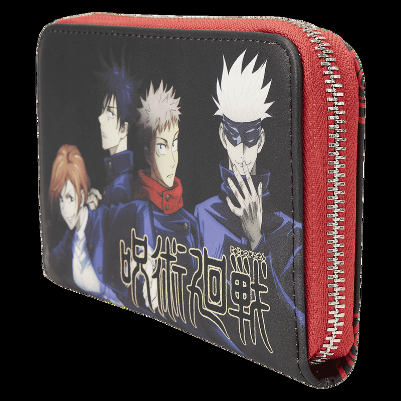 Loungefly Jujutsu Kaisen Exclusive First Years And Gojo Sensei Zip Around Wallet