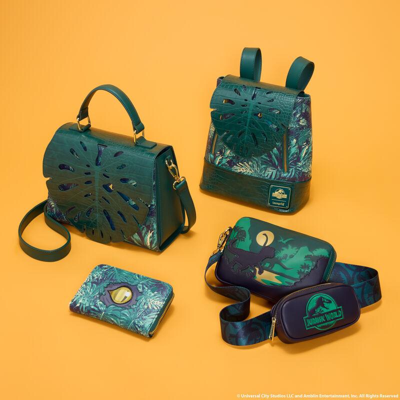 Loungefly Jurassic World Jungle Dinosaur Silhouette Sling Crossbody Bag With Coin Bag