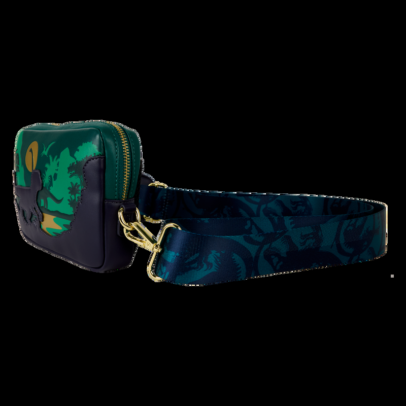 Loungefly Jurassic World Jungle Dinosaur Silhouette Sling Crossbody Bag With Coin Bag