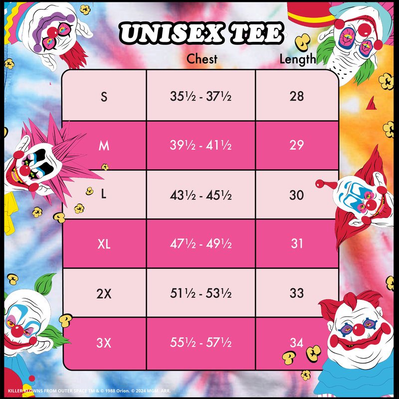 Loungefly Killer Klowns From Outer Space Tie-Dye Unisex Tee