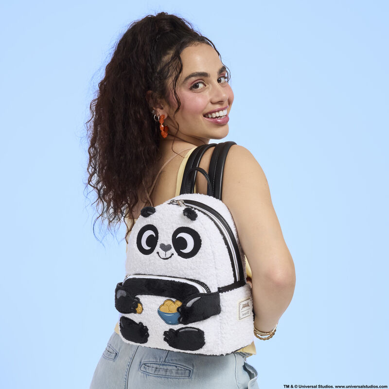 loungefly Kung Fu Panda Plush Cosplay Mini Backpack