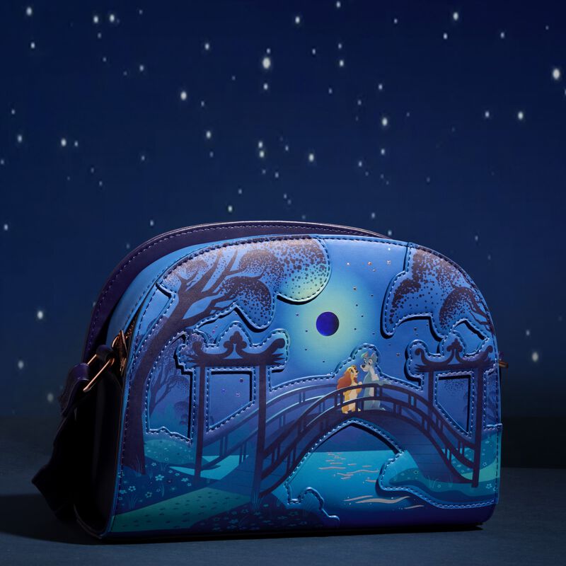 loungefly Lady and the Tramp 70th Anniversary Crossbody Bag